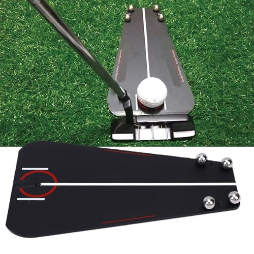 RiToEasysports Golf Training Aid, Golf Putter Mirror Portable Alignment Training Aid Indoor Outdoor Practicefor Improve Putting Skills