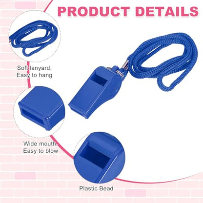 Whistles with Lanyard, Training Sports -Fitting for (Coaches/Referee/Outsides/Team Events) - color: Blue,Green,Orange