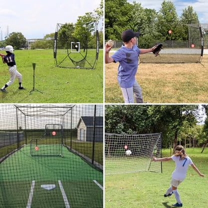 3 Pcs Pitch Target &Soccer Scoring Targets Hitting Target with Adjustable Velcro for Improving Accuracy, Baseball, Softball, Soccer Sports Practice Training