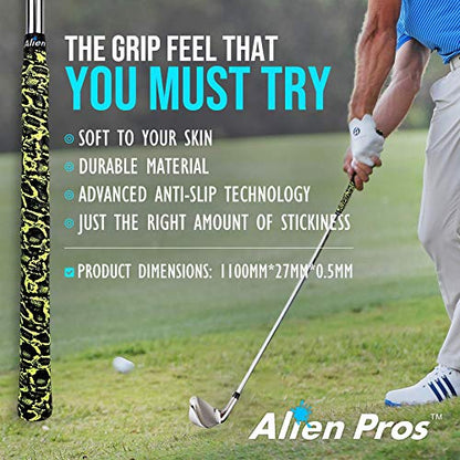 Alien Pros Golf Grip Wrapping Tapes - Innovative Golf Club Grip Solution - Enjoy a Fresh New Grip Feel in Less Than 1 Minute - style: 16-Pack Lizard