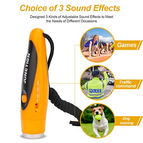 Electronic Whistle, Battery Operated Whistle Adjustable 3 Different Loud Whistle Sounds with Lanyard Handheld Electronic Whistles for Referees Volleyball Coaches Teacher, Soccer Sports Whistle - color: yellow