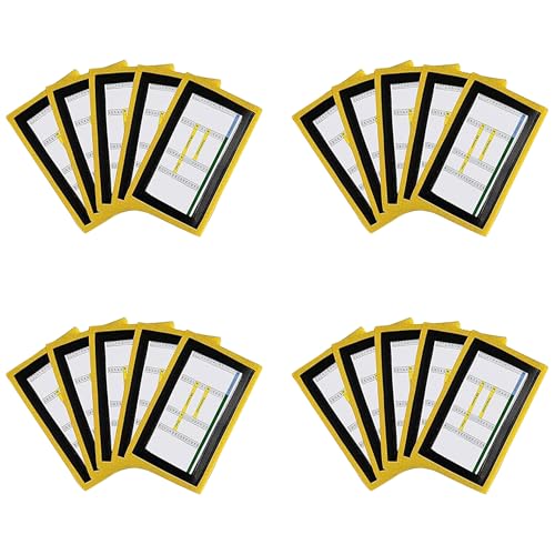 QB Playbook Wristband - Football Quarterback Play Wristbands for Adult and Youth - Wrist Coach for All Sports with 3 Compartments - color: Yellow, size: Youth, 20-Pack