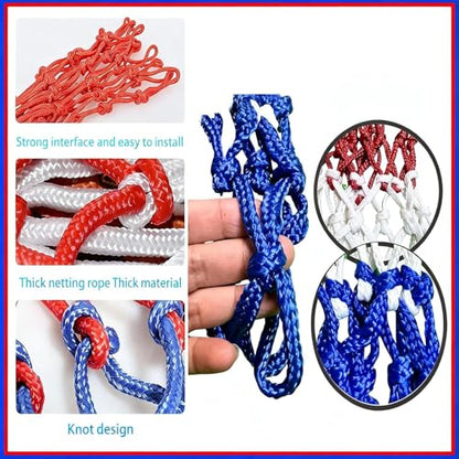 Thickening Basketball Net Replacement Heavy Duty, 12 Loops, [6.88Ounce],Upgrade Thick Professional Basketball Nets Outdoor, All Weather Anti Whip, Fits Standard Basketball Hoop Indoor or Outdoor