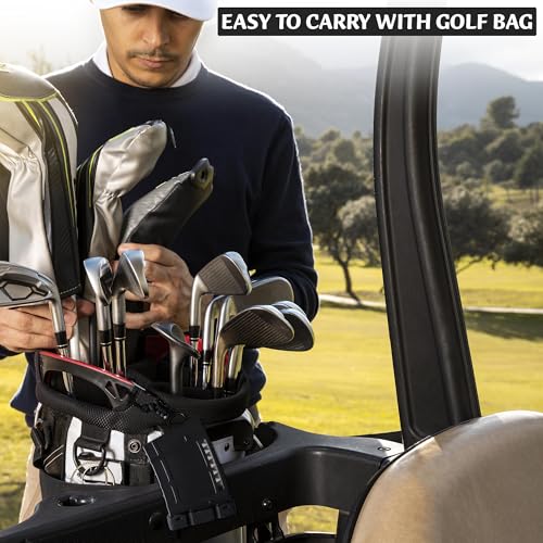 Teemags Golf Tee Holder – Black Clip-On Tee Caddy for Belt or Bag | Holds Up to 18 Tees | Durable & Lightweight Golf Accessory Made in The USA - color: Black