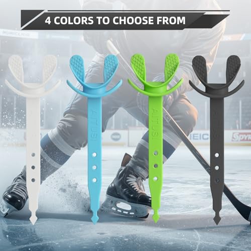 4-Pack Football Mouth Guards, Permanent Strap, No Boil Ready to Use, Fits Braces, Breathable Lip Protector Mouthpiece with Case for Youth & Adult Football Players (Black/White/Blue/Green)