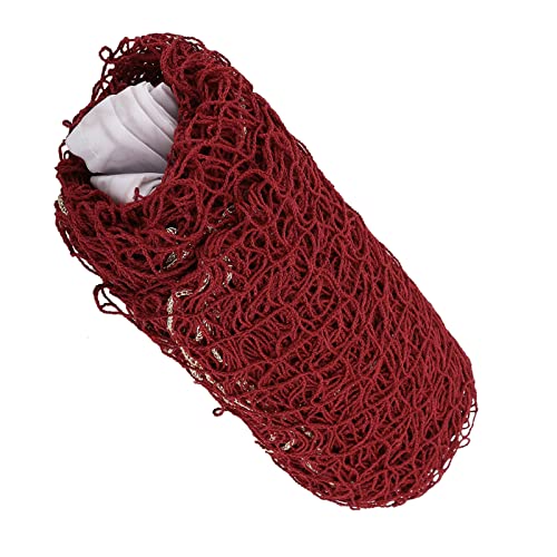 Portable Badminton Net for Outdoor Sports, Red, Mesh Design, Multi-Sport Compatible for Tennis, Soccer, Volleyball, Backyard, Gym, Park
