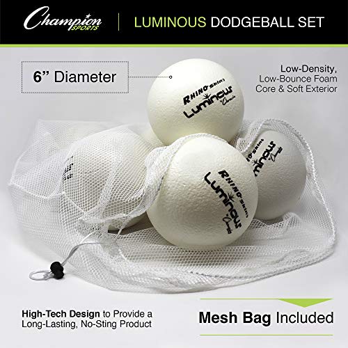 Champion Sports Rhino Skin Luminous Dodgeball Set