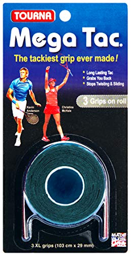 Tourna Mega Tac Extra Tacky Overgrip,3-Pack - color: Black