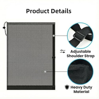 Extra Large Soccer Ball Bag，40x30 Inch Extra Large Mesh Equipment Sack for Coaches, Storage Bag for Basketball, Volleyball, Gym Equipment, Swimming Gear - color: Black (No Pocket)