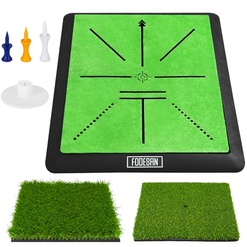 High-Precision Golf Hitting Mat – Practice Mat with Swing Path Feedback & Impact Detection – Indoor/Outdoor Use – Golf Swing Trainer for Home Training – Gift for Golfers, Beginners & Pros - style: 3-in-1 Golf Hitting Mat