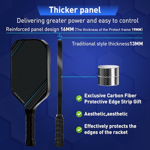 Carbon Pickleball Paddles Set of 2, Professional Pickle Ball Rackets, Pickleball Gifts for Women、Man、Beginner、Pickleball Lovers - color: Textured-VC