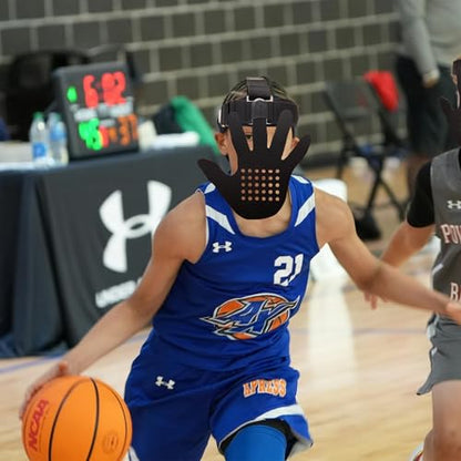 3D Hand-in-Face Basketball Training Mask, 2nd Gen with Moisture Wicking Sponge & Adjustable Strap, Enhance Shooting Accuracy Under Pressure for All Ages - color: Black - 1pcs