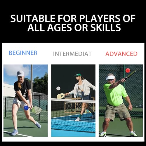 Pickleball Balls Outdoor 40 Holes - Durable High Bounce USAPA Approved - True Flight Tournament Pickleballs - 4/6/12 Pack - Accessories for Training & Competitive Play