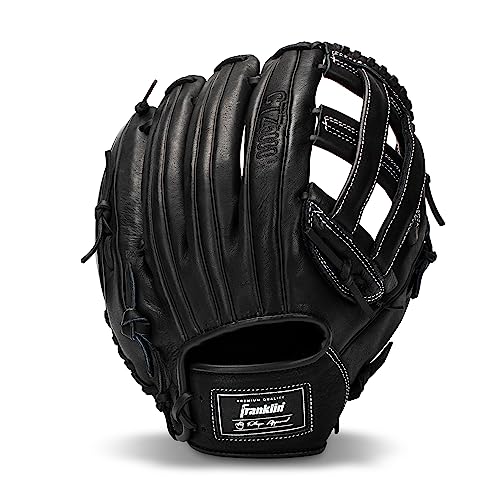 Franklin Sports CTZ5000 Baseball Gloves - Adult + Youth Fielding Gloves + Catcher's Mitts - Multiple Styles + Colors - color: Black Chrome, size: 13" - H-Web
