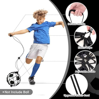 Soccer Kick Trainer 2 Psc with Return Net - Football Training Equipment for Boys & Girls - Practice Gear Compatible with Size 3 4 5 Balls - style: 2PCS High-Density Soccer Kick Trainer