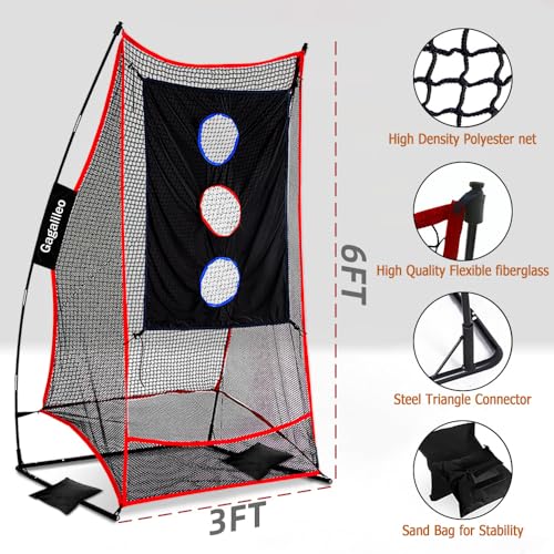 Gagalileo Football Kicking Cage for Quarterback - Passing&Punting Practice in Backyard Park Field Drills with Carrying Bag