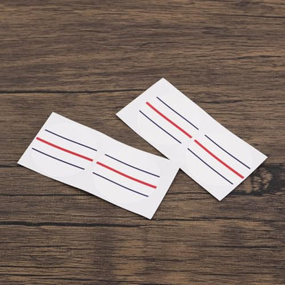 Create idea 10 Sheet (20 Circle Stickers) Golf Alignment Stickers Circle Diameter 37mm Triple Track Two Ball Putter Golf Stickers for Golf Enthusiasts, White, Dark Blue, Red