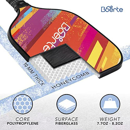 X-FOIL Pickleball Set, Graphite Pickleball Paddles Set of 2 and 4 Pickleballs, Portable Pickleball Equipment Bag for Pickleball Rackets.