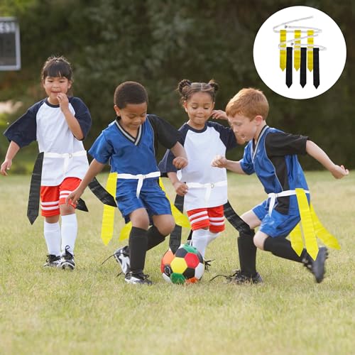 12 Player Adjustable Flag Football Youth/Adult Set, 3 Flags per Belt, Side Release Buckle, 36 Flags, 6 v 6 Set