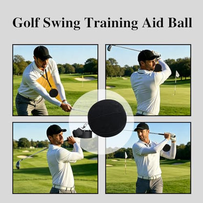 Golf Swing Training Aid, Smart Inflatable Ball, Wrist Trainer Pro and Swing Trainer Between Arms, Practice Equipment for Beginners