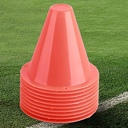 10-Pack Football Training Cones, Bracket Accessories, Obstacle Marking Set - color: Orange