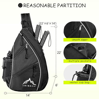 Himal Pickleball Bag Adjustable, Pickleball Backpack with Water Bottle Holder for Men and Women
