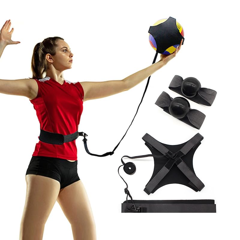 Volleyball Solo Practice Trainer,Volleyball Training Equipment Aid- Practice Your Serving,Setting & Spiking Drills, Ideal Volleyball Sports Gifts for Teens