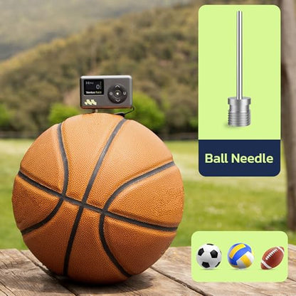 Woowind Presta and Schrader Valve Adapter Ball Needle with USB Cable, Application for Car,Bike,Ball
