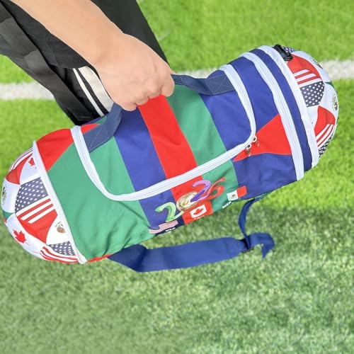 Soccer Ball Duffle Bag Backpack, 2-in-1 Convertible Design, 24 x 9 x 9 inches