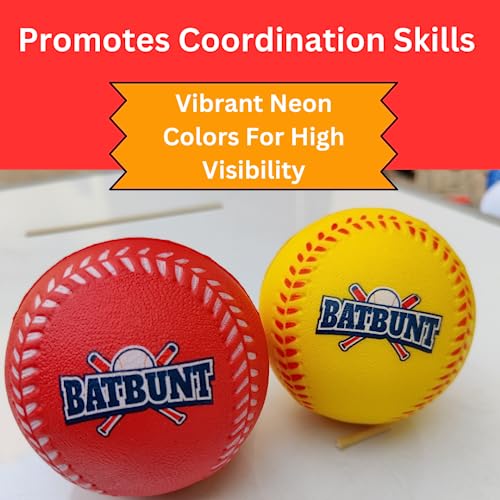Practice Baseballs for Kids, Indoor Training Soft Foam Balls - 4Pcs Foam Baseballs
