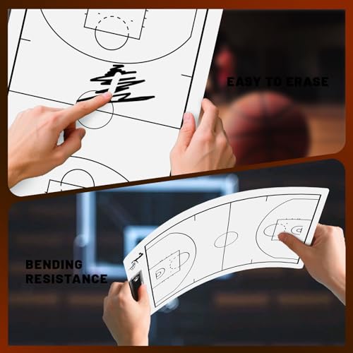 Basketball Coaches Clipboard,White Double-Sided Dry Erase Coach Clipboard, Basketball Whiteboard for Coaches, White Board with Marker for Coaches Gift - style: A-white