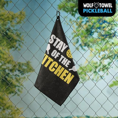 Pickleball Towel | Pickleball Gifts | Stay Out Of The Kitchen | Sport Towel | Retirement Gift - color: Stay Out of the Kitchen