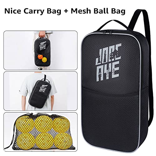 JoncAye Pickleball Paddles Set of 4 or 2, USAPA Approved Fiberglass Rackets with Outdoor Indoor Balls, Bag, Overgrip, Lightweight for Family, Professional Equipment for Beginners Intermediate