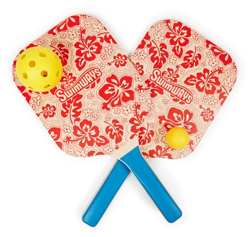 Swimways Hydro Paddle & Pickleball Set, Pickleball Paddles and Balls for Pool, Lake and Beach Games, Outdoor Toys for Kids and Adults Aged 5 & Up