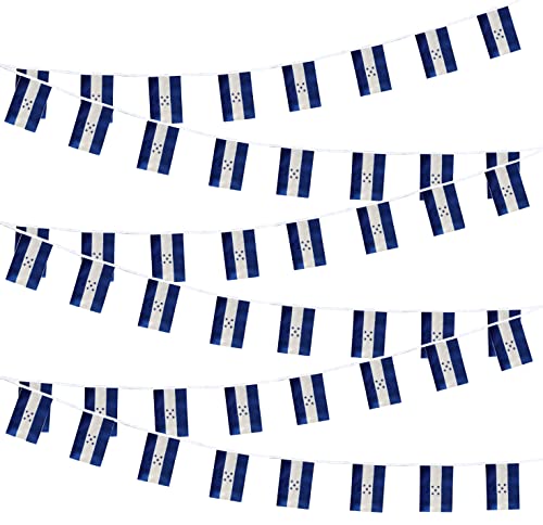 Honduras Honduran Small Mini String Banner Flags Miniature Honduras Banners For Grand Opening, Festival,Grand Opening Sports Celebration Decorations (50 Feet 38 Flags) - color: Honduras