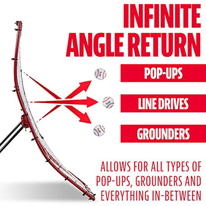 Franklin Sports Baseball Rebounders + Pitchback Nest - Pitch Return Trainer + Rebound Net with Attachable Pitching Target- All Angle Fielding Rebound Net for Grounders + Pop Flies