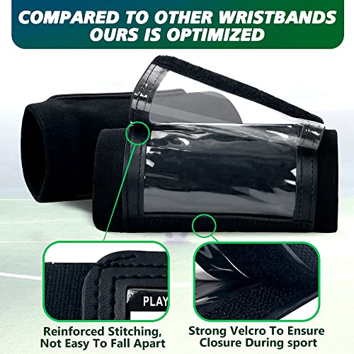 Youth Adult Football Wristbands, Quarterback Playbook Wristband with 3 Compartments, Wrist Coach for Football, Baseball, Softball, All Sports - style: Youth-4 PACK