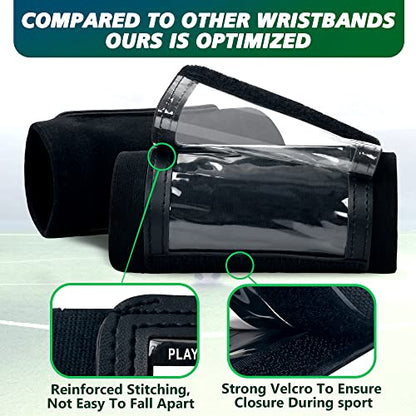 Youth Adult Football Wristbands, Quarterback Playbook Wristband with 3 Compartments, Wrist Coach for Football, Baseball, Softball, All Sports - style: Youth-4 PACK