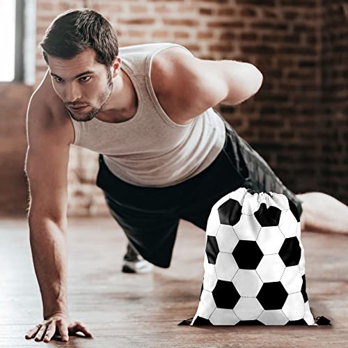 Shappy 12 Pcs 17 Inch Soccer Style Drawstring Bag Sports Ball Backpack Drawstring Sack Cinch Bags for Team Gift Party Favors - style: Soccer Style