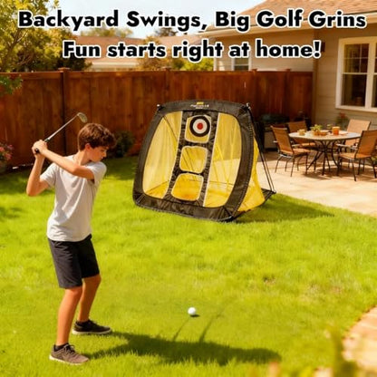 Chipping Net, Pop Up Golf Nets for Backyard Driving Real Golf Balls, Indoor & Outdoor Practice Net for Accuracy Short Game