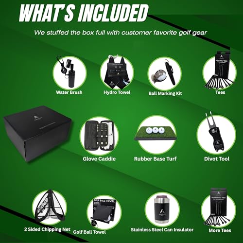 Go For It Golf Gift Box - Ultimate Golf Kit Essentials for Men & Women, Premium Golfing Accessories, Golfer Training Tools & Gear - style: Golf Gift Box
