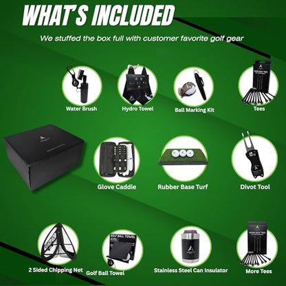 Go For It Golf Gift Box - Ultimate Golf Kit Essentials for Men & Women, Premium Golfing Accessories, Golfer Training Tools & Gear - style: Golf Gift Box