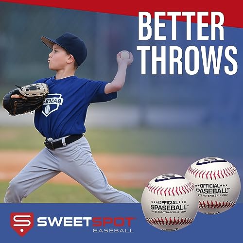 SweetSpot Plastic Baseball Spaseballs | Backyard Plastic Baseballs for Youth, Kids, Teens, and Adults - style: 2 Pack