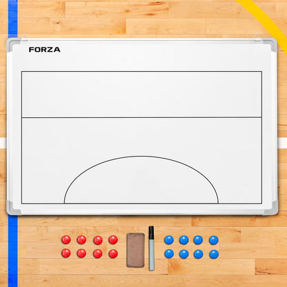 FORZA 35in x 24in Double-Sided Sports Coaching Whiteboard | 13 Sport Options - Dry Erase Board Equipped with Magnetic Markers, Pen & Eraser (Netball, Without Carry Bag) - size: Without Carry Bag, style: Netball