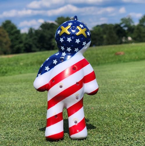 Ball Tee Holder | Novelty Keychain Accessory for Bag | Gifts for Men | Fits 3 1/4, 2 3/4, 1 1/2 Tees - color: Usa