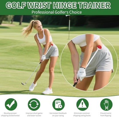 Rib Stick,Golf Training Swing Aid,Golf Training Aid,Chipping Training Aid,Golf Alignment Sticks,Rotation and Golf Wrist Hinge Trainer Fits Mens, Womens,Kids/Junior Clubs,White
