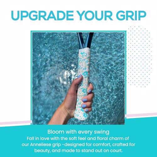 Tennis Tape & Dampener Set - 2 Tacky 45” Long x 0.98” Wide Racket Handle Overgrips & 1 Matching Ping Dampener