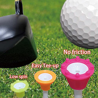 BIRDIE79 Upgraded Premium Big Head(Silicone) Golf Tees 3-1/4 – Height Adjustable – Easy Tee Up -Tee Off with Greater Consistency – Excellent Durability – Golf Tee Hanger – 1Pack