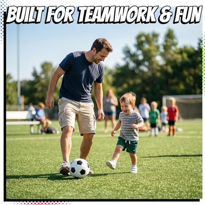 PlayBolt Soccer Ball Size 2 with Pump - Black & White Training Practice & Match Ball for Kids & Toddlers (Pack of 1 or 4) - size: 1-Pack