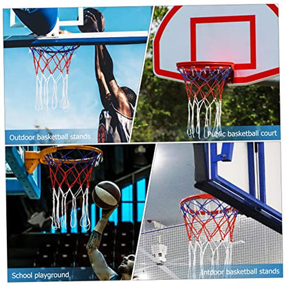 VICASKY 2pcs Basketball Net Kit Replacement Hoop Nets Woven Nylon Basketball Accessories